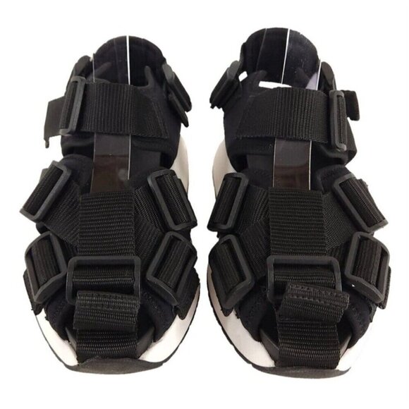MM6 Maison Margiela Platform Bucket Sandals 36 6 Black White - Picture 3 of 7